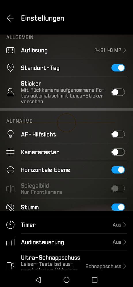 huawei p30 pro kamera einstellungen