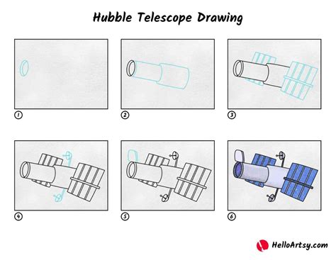 Hubble Telescope Drawing