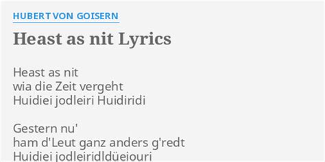 hubert von goisern lyrics