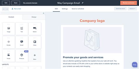 hubspot's email marketing tool