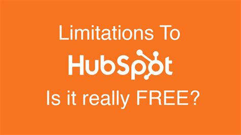 hubspot free version limitations