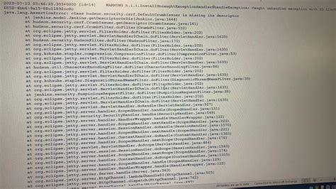 Hudson.security.csrf.crumbfilter#Dofilter Found Invalid Crumb