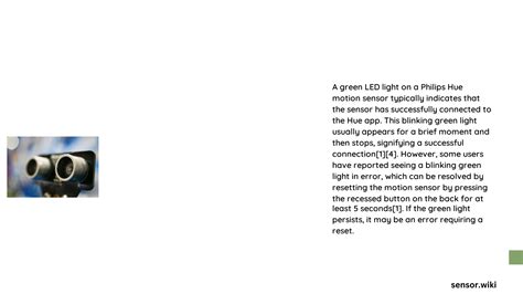 Hue Motion Sensor Green Light