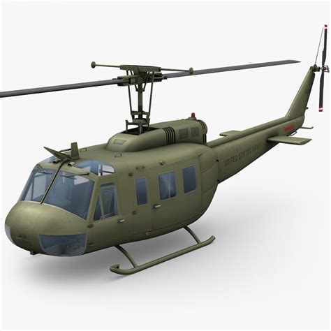 huey helicopter 3d model