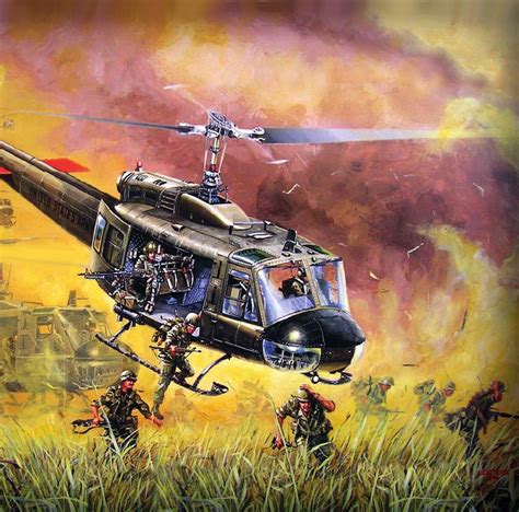 huey helicopter vietnam art