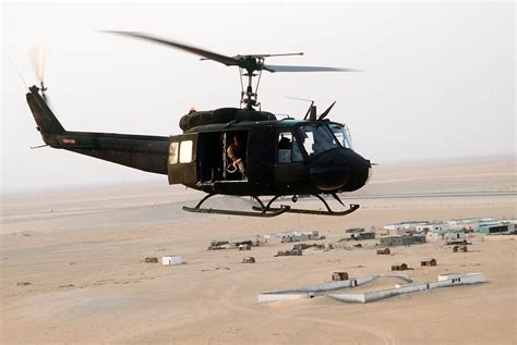 huey helicopter with mounted
