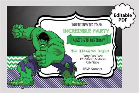 Hulk Invitaciones para Imprimir Gratis. Convite hulk, Festa do