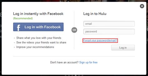 hulu logins and passwords reset