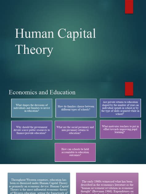 human capital theory pdf