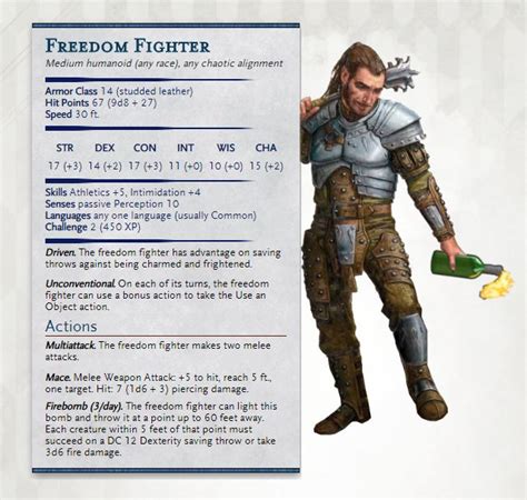 human fighter 5e stats