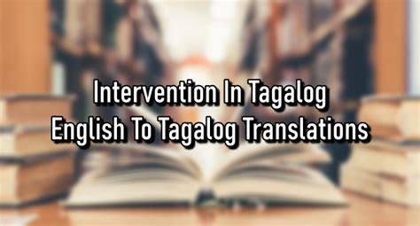 Human Intervention Tagalog