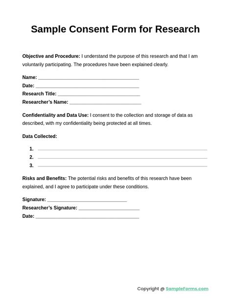 human research consent form template