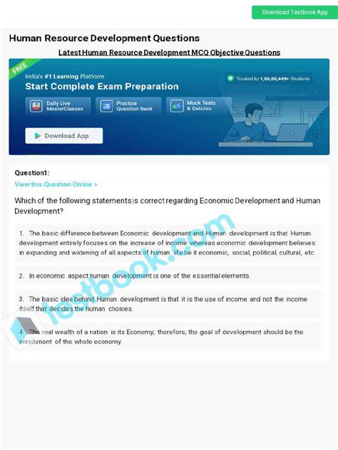 List Of Human Resource Development Mcq