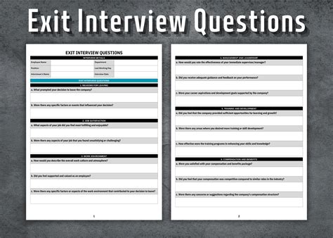 Human Resources Exit Interview Questions