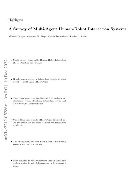 human robot interaction a survey