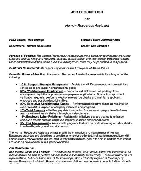Human Services Job Description