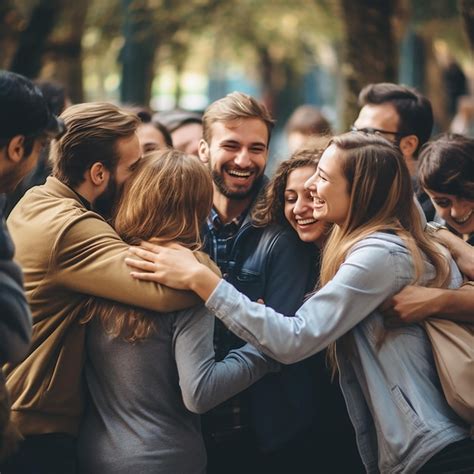 Humans Embracing