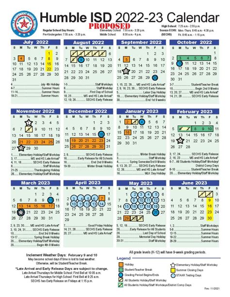 Humble Isd Calendar 24-25