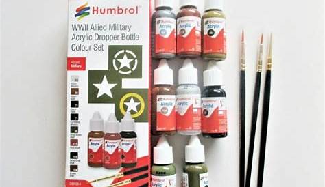 Humbrol Acrylic Model Paint 14ml Dropper Bottles Set of 14 for for sale