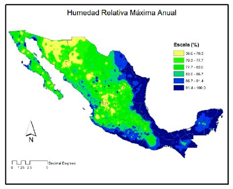 humedad relativa en mexico