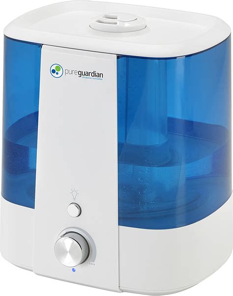 Humidifier with water on table