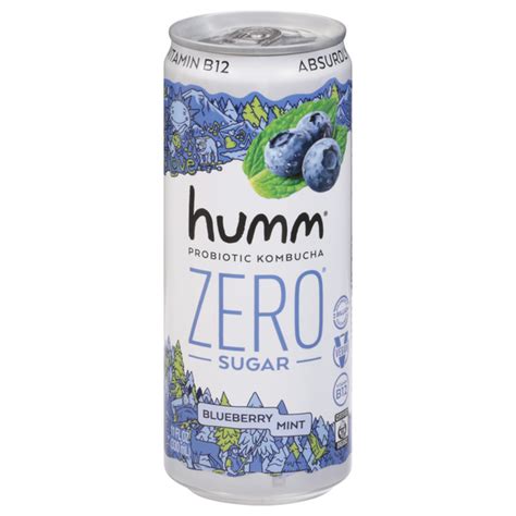 humm probiotic kombucha zero sugar blueberry
