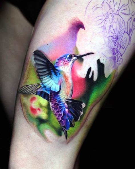 Inspirational Hummingbird With Flower Tattoo Designs Ideas