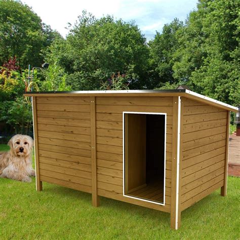 Pets Imperial® Große, isolierte Norfolk Hundehütte aus Holz mit