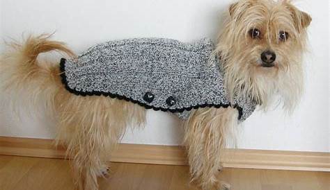 Hunde-Pullover, handgestrickt, Hunde-Mantel mit Bauchlatz