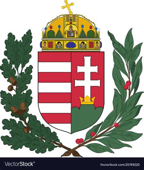 hungarian flag with coat of arms