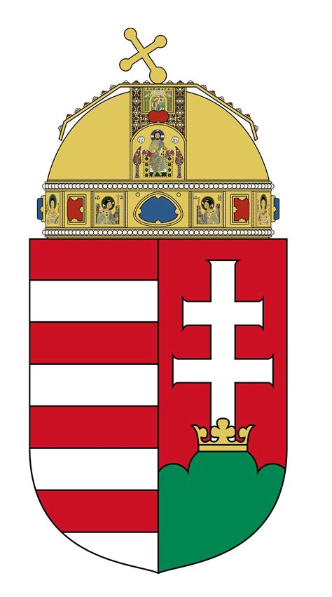 hungarian flag with crest