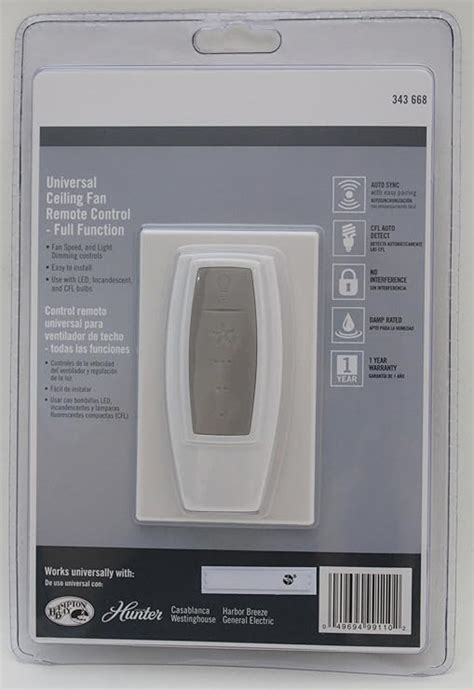 Hunter Ceiling Fan Remote Control 99110