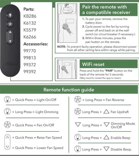 Hunter Fan Remote Control Programming