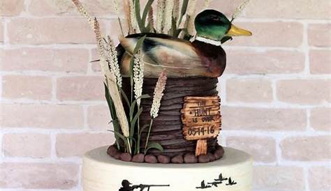 Hunting And Fishing Theme Grooms Cake - CakeCentral.com