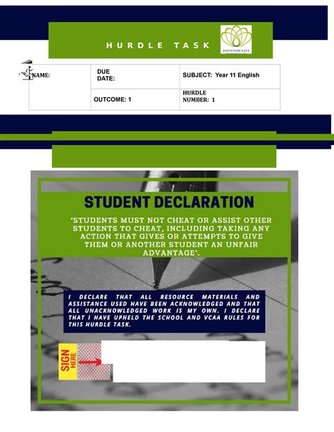 Hurdle Task Examples