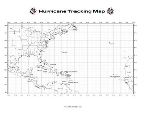 Hurrcane Tracking Map Printable