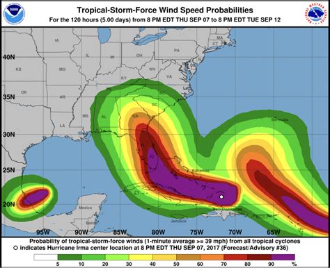 hurricane irma location map