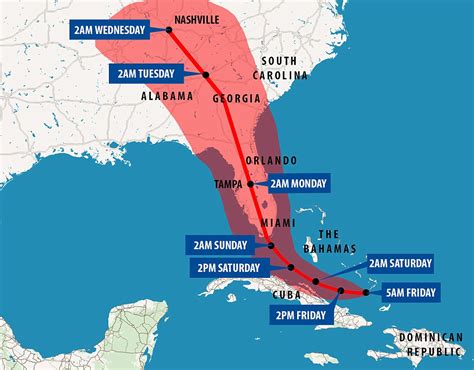 hurricane irma path florida map