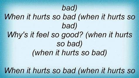 hurt so bad music and lyrics