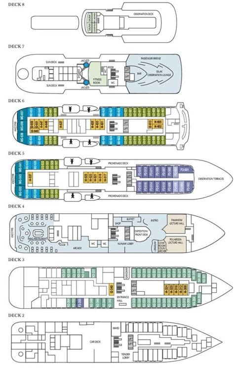 hurtigruten ship deck plans