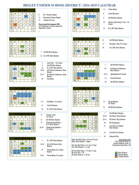 Husd Calendar 2025