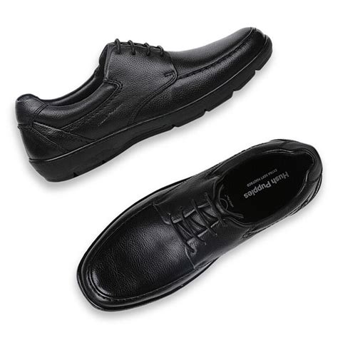hush puppies black formal shoes for men