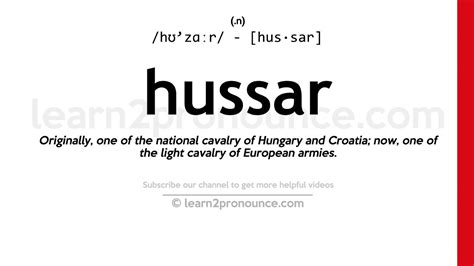 hussar definition pronunciation literature
