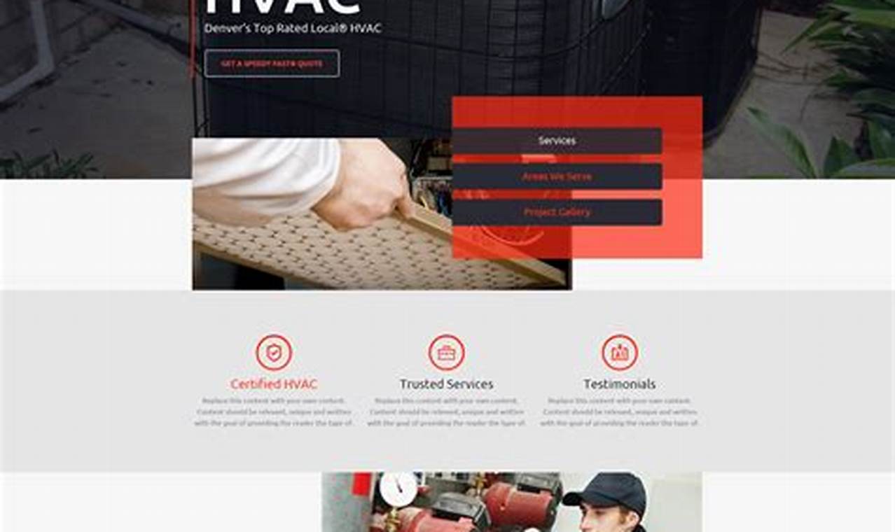 HVAC Website Template: Unlock Professionalism and Efficiency for Your Business