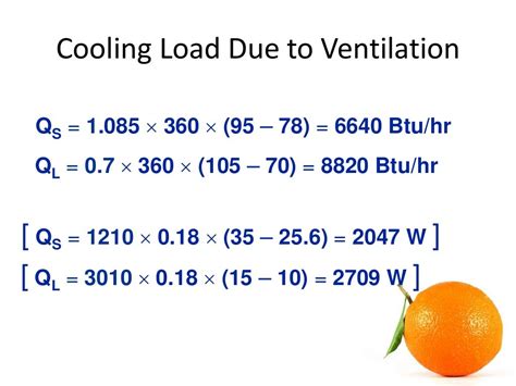 hvac cooling capacity calculation