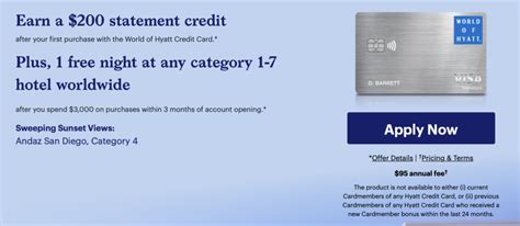 hyatt credit card offers 2013