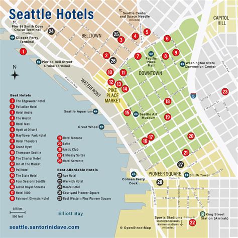 hyatt house seattle/downtown map