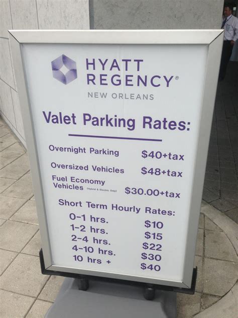 hyatt regency valet parking
