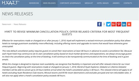 hyatt vacation club cancellation policy