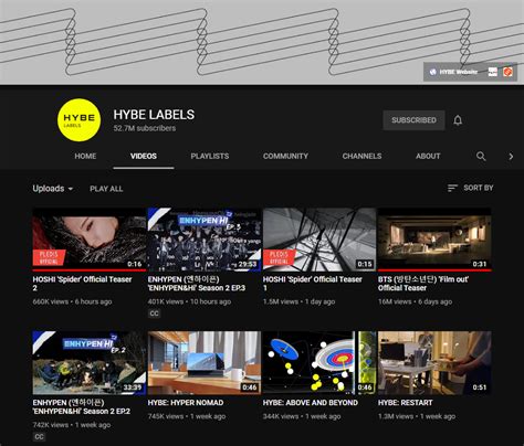 hybe labels official website